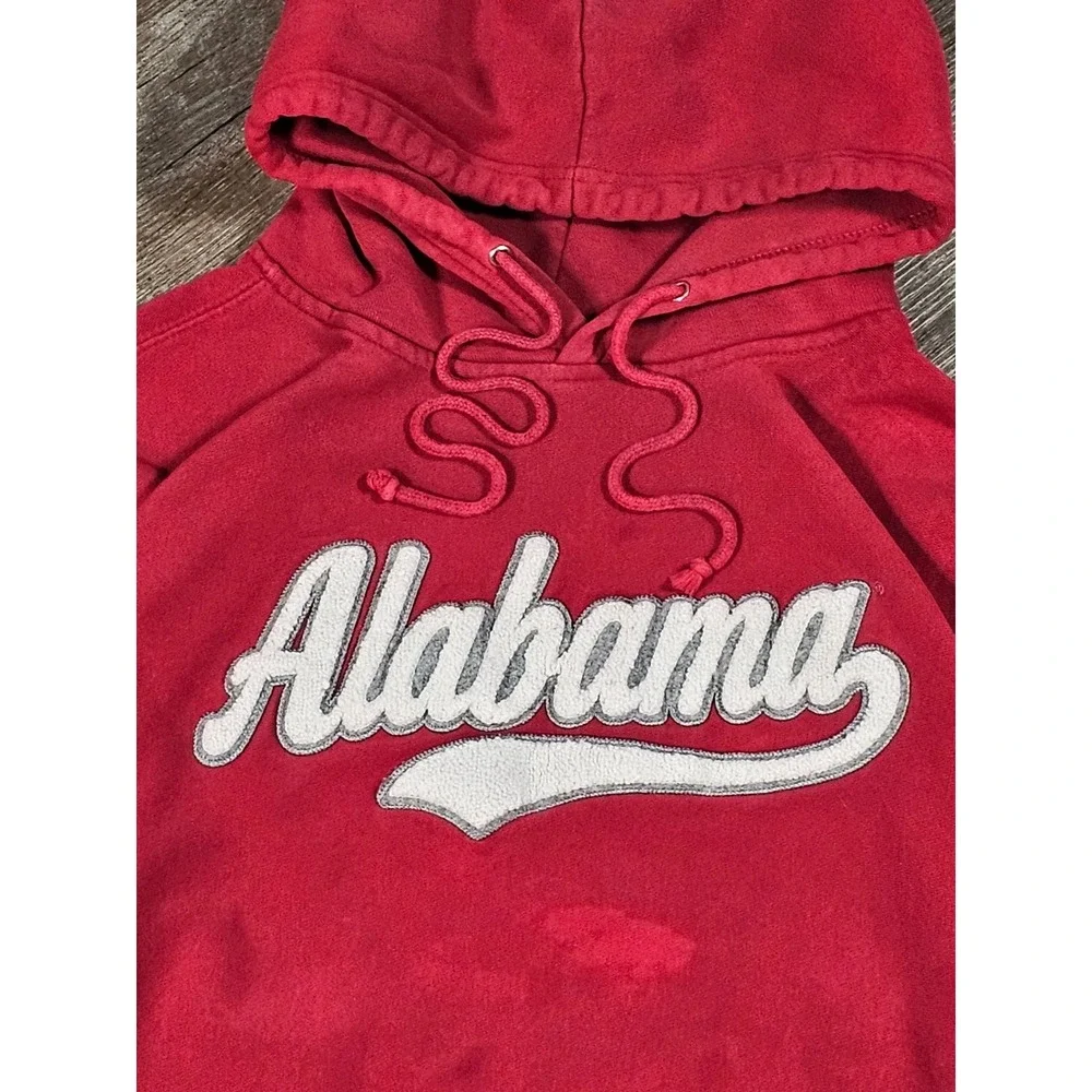 MV Sport Pro-Weave Alabama Crimson Tide Hoodie Red Sweatshirt Mens Medium - Picture 4 of 8